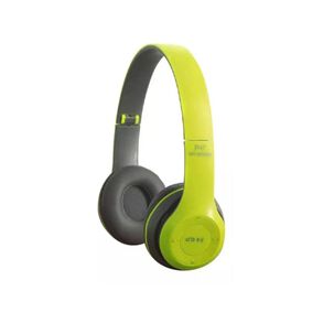 Audífonos Bluetooth Recargable Con Micrófono Fm/tf Verde